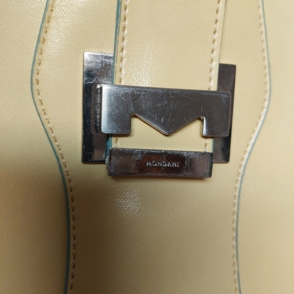 90s Mondani New York Citrus-coloured Tote Shoulder Bag - Picture 2 of 14